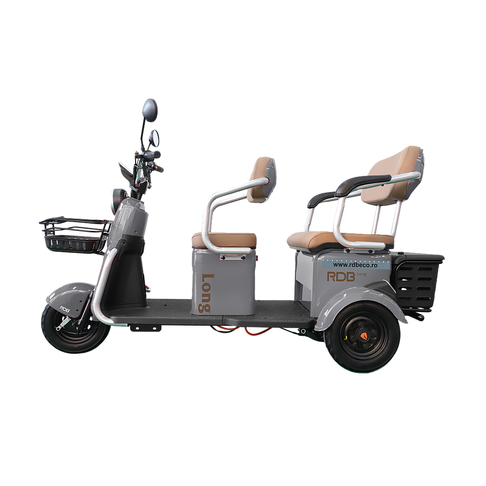 Triciclu Electric LONG, fara permis, 1800W, 25km/h