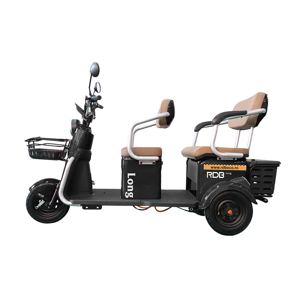 Triciclu Electric LONG, fara permis, 1800W, 25km/h