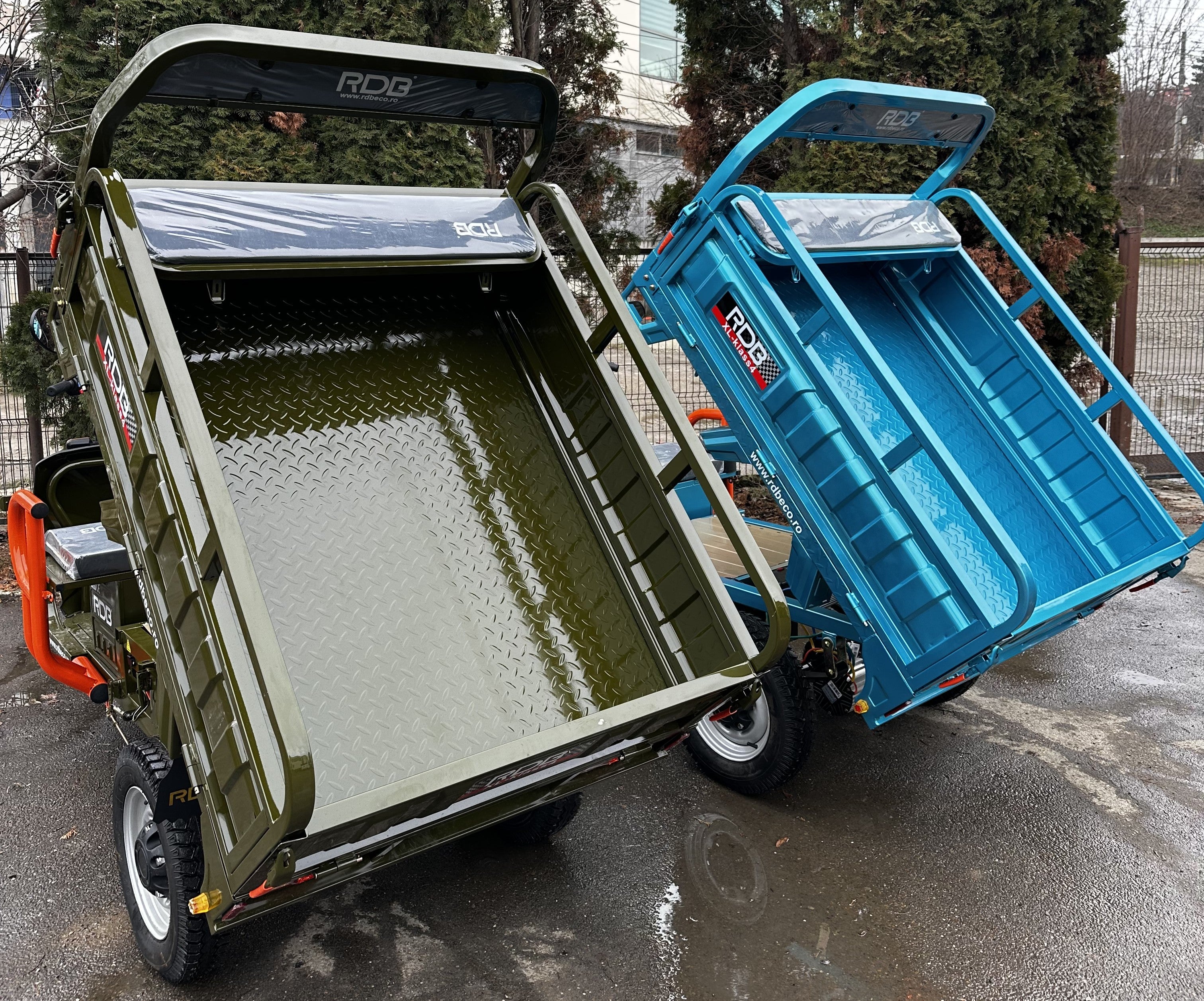 XL4, 4000W, triciclu electric cu benă, basculabil, fără permis