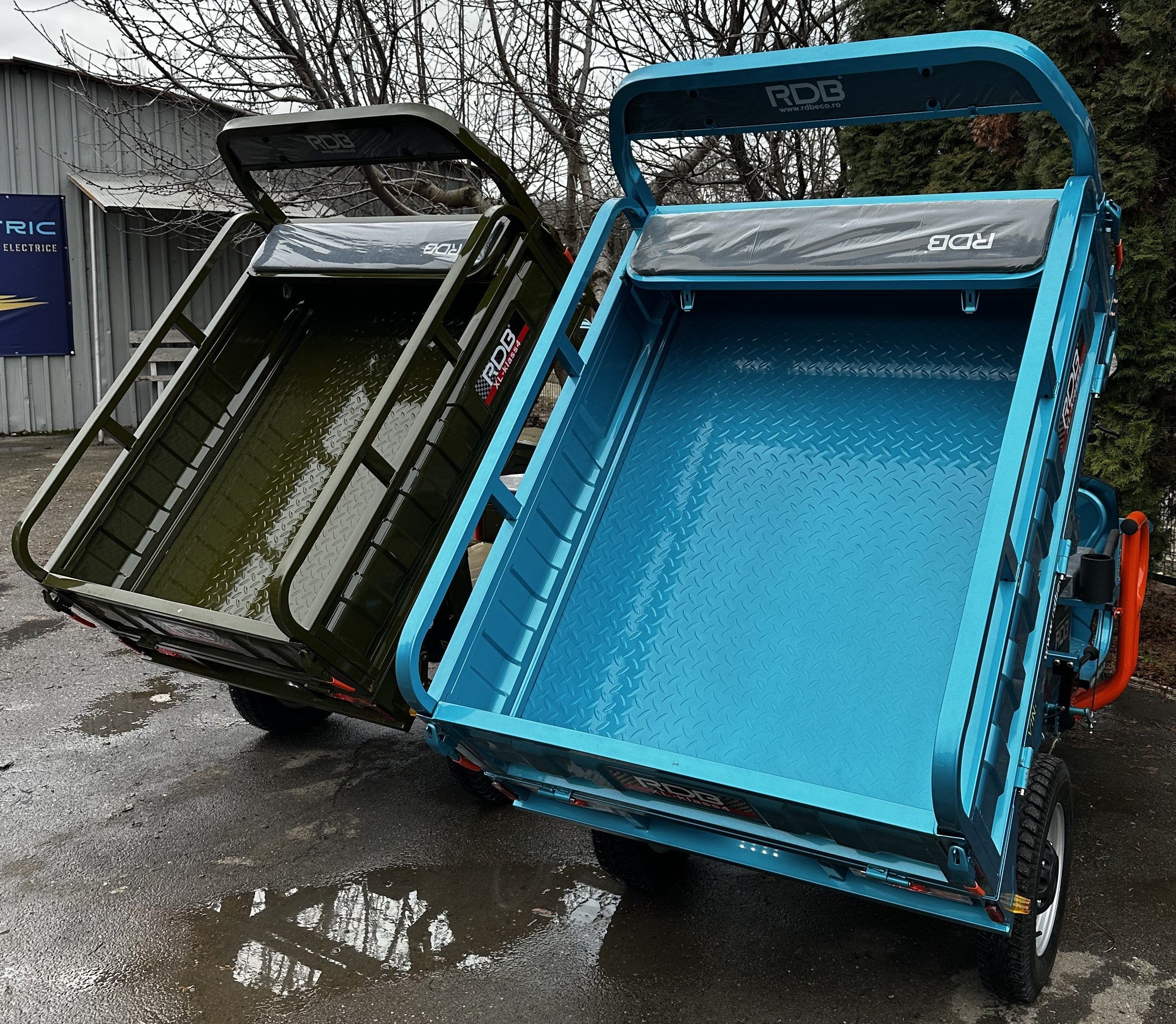 XL4, 4000W, triciclu electric cu benă, basculabil, fără permis