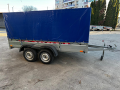 Remorca 750 kg 2 Axe Repo 300x160x30 cm cu prelata 1200 mm util