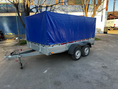 Remorca 750 kg 2 Axe Repo 300x160x30 cm cu prelata 1200 mm util